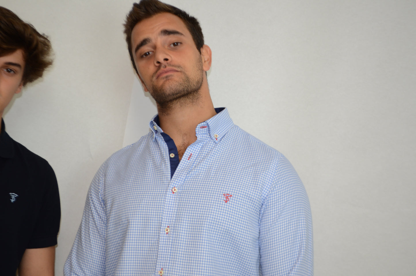 Camisa cuadrito vichy azul