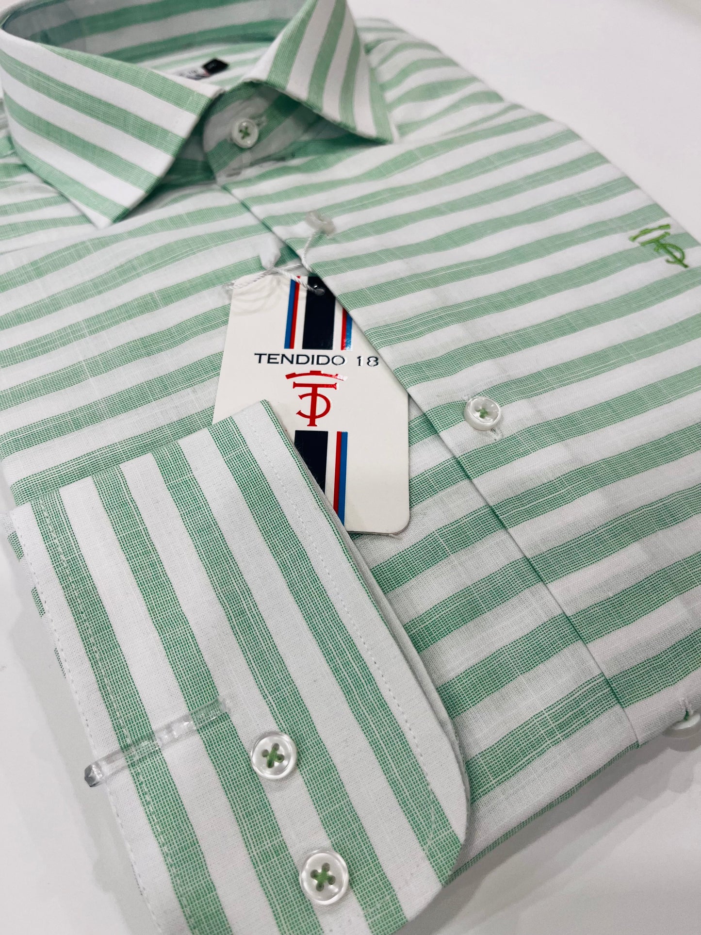 Camisa rayas verdes