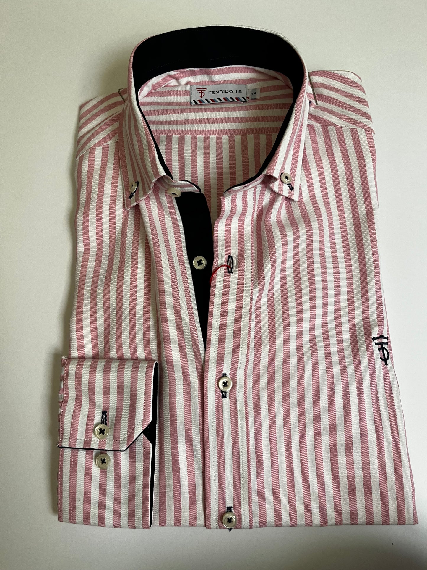 Camisa Rayas Rosa Oxford