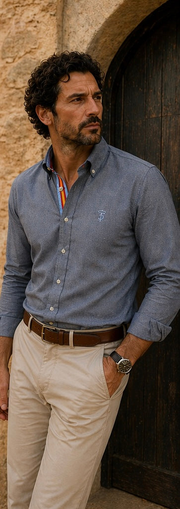 Gray Blue Spain Shirt