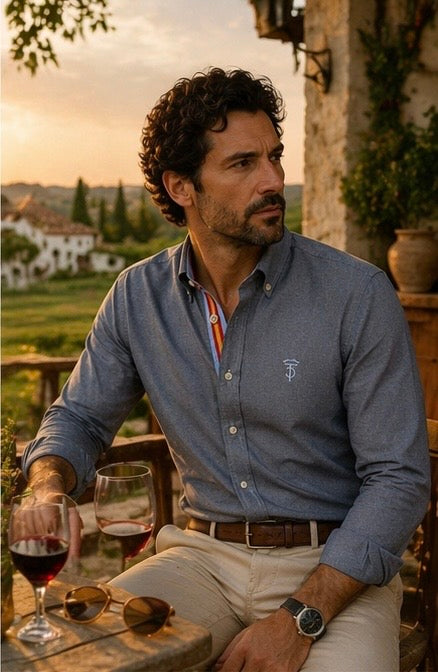 Gray Blue Spain Shirt