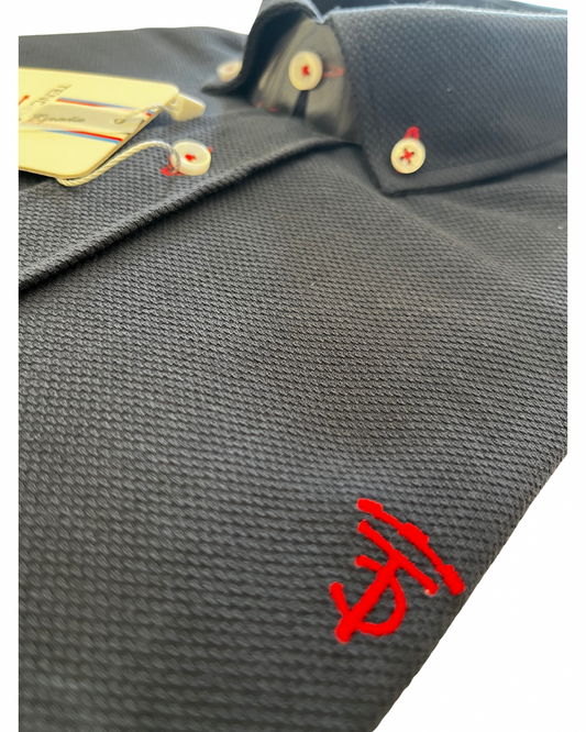 Camisa Oxford Piqué Marino