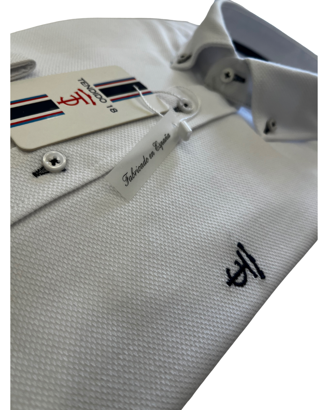 Camisa Oxford Piqué Blanca