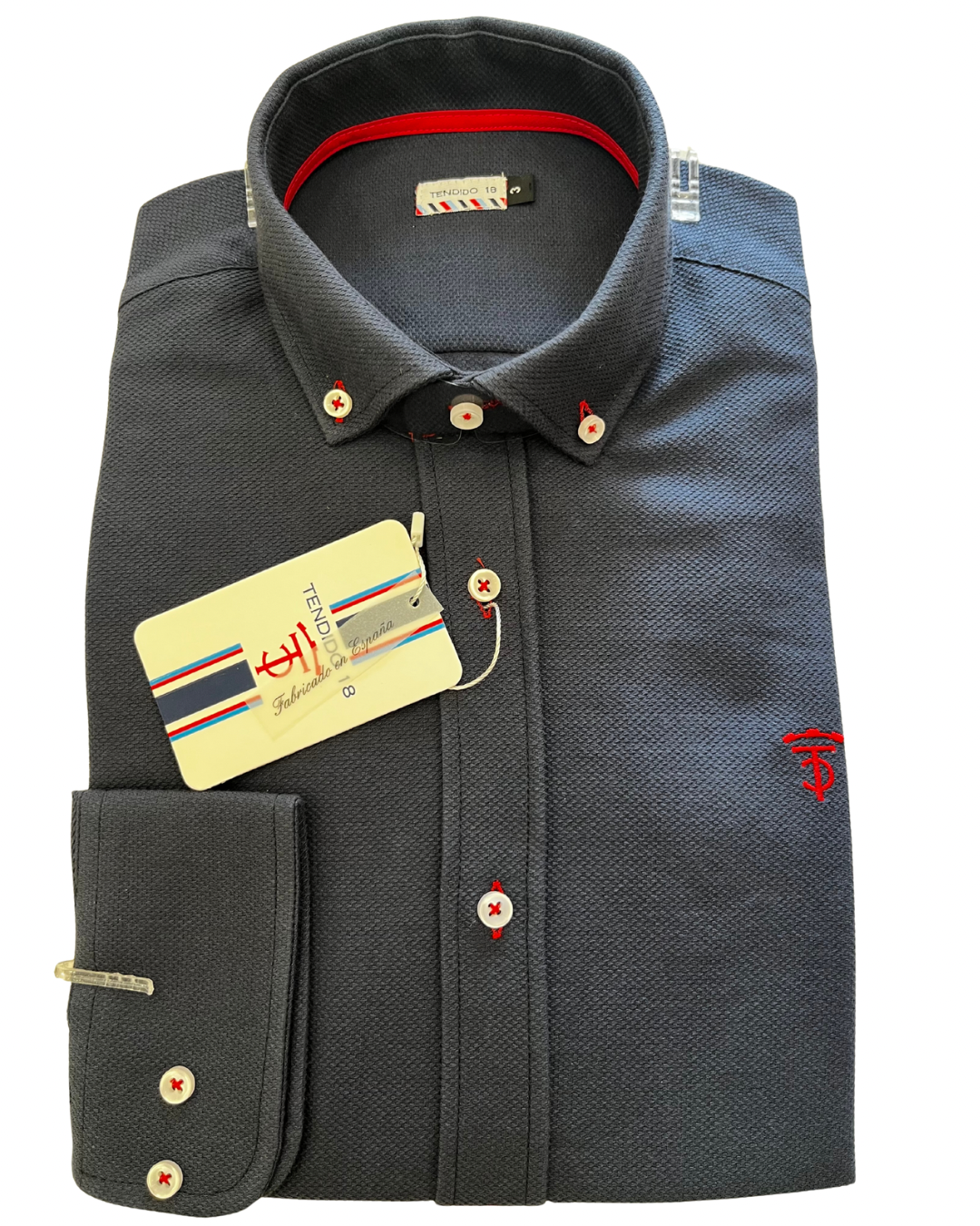 Camisa Oxford Piqué Marino