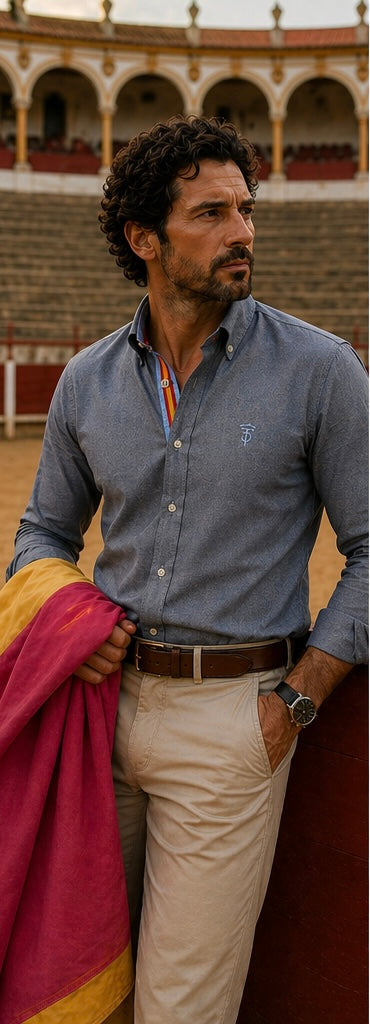 Gray Blue Spain Shirt