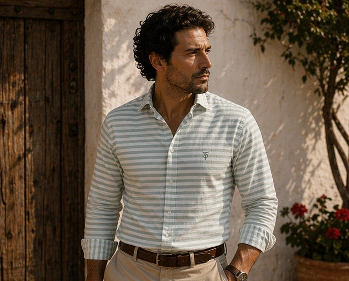 Camisa rayas verdes