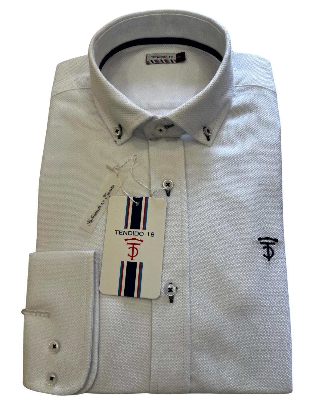 Camisa Oxford Piqué Blanca