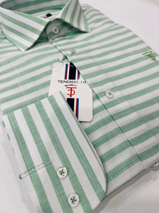 Camisa rayas verdes