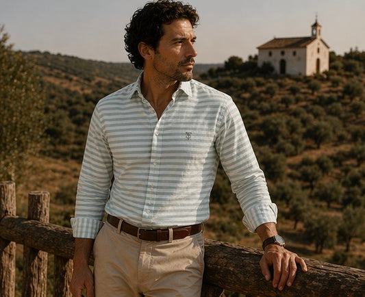 Camisa rayas verdes