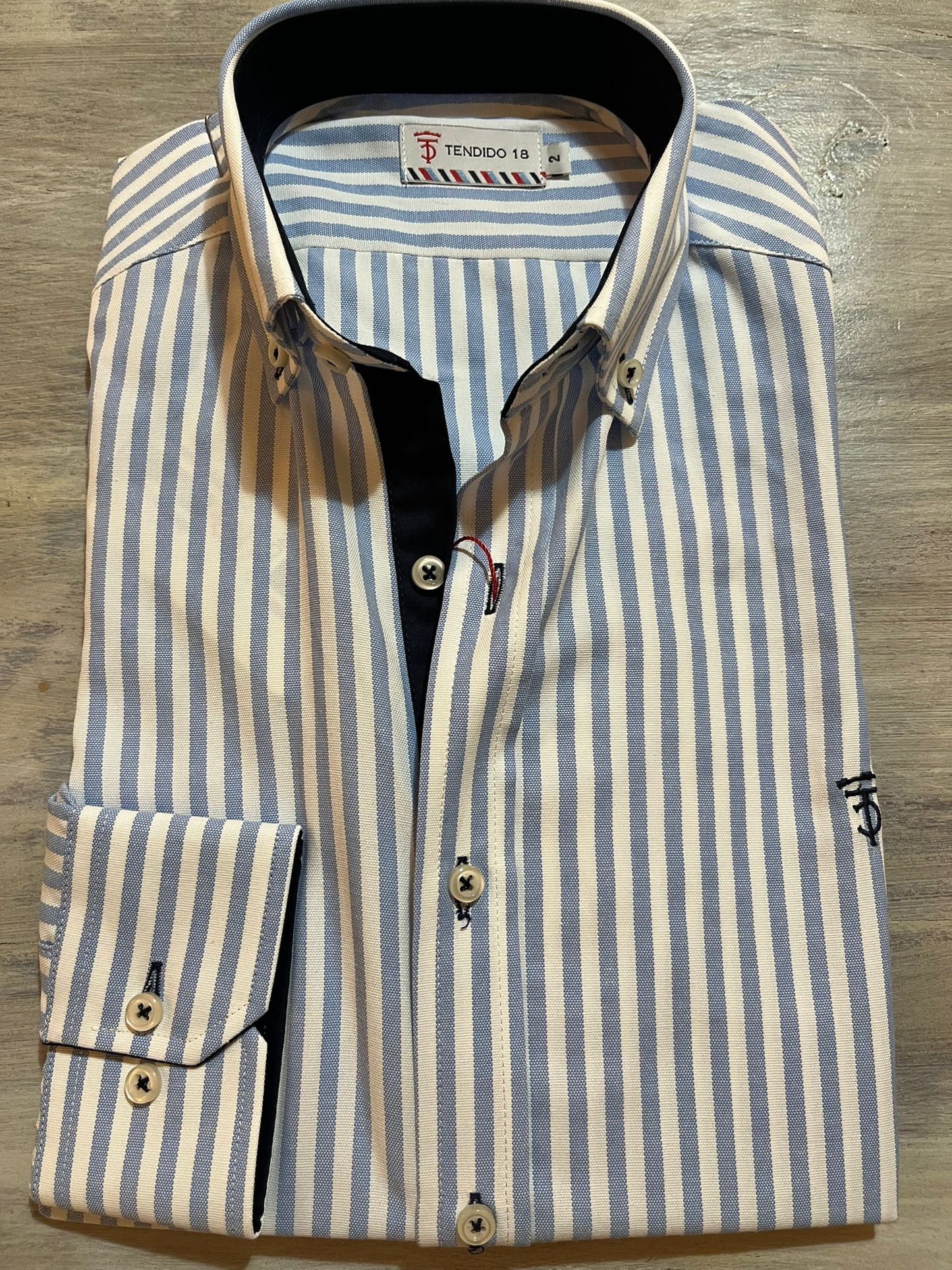 Light blue striped oxford shirt